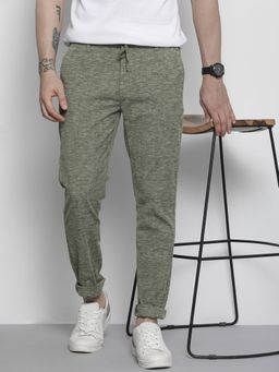 The Indian Garage Co - Men Olive Textured Trousers