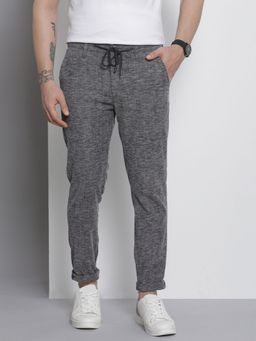 The Indian Garage Co - Men Black Textured Trousers