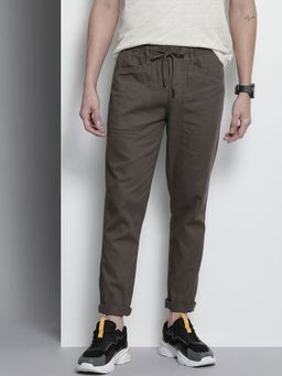 The Indian Garage Co - Men Brown Solid/Plain Trousers
