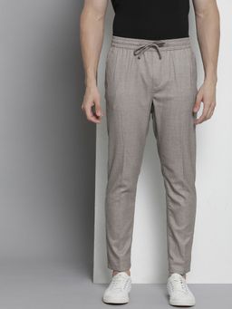 The Indian Garage Co - Men Grey Solid/Plain Trousers
