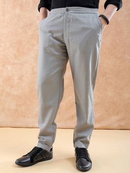 The Indian Garage Co - Men Grey Solid/Plain Trousers