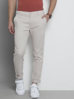 The Indian Garage Co - Men Beige Stripes Chinos