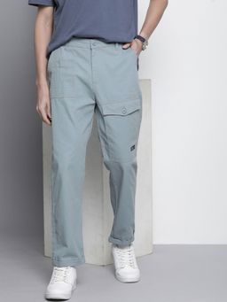 The Indian Garage Co - Men Blue Solid/Plain Trousers