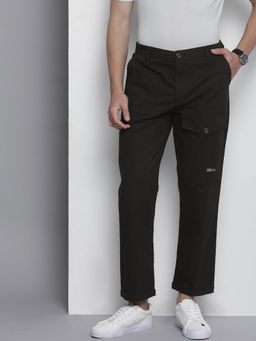 The Indian Garage Co - Men Black Solid/Plain Trousers