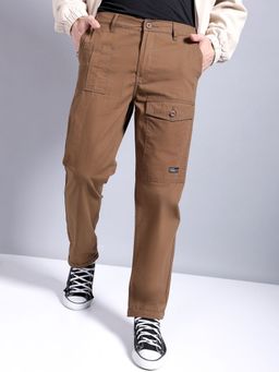 The Indian Garage Co - Men Brown Solid/Plain Trousers