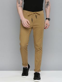 The Indian Garage Co - Men Khaki Solid/Plain Chinos