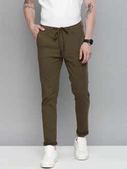 The Indian Garage Co - Men Brown Solid/Plain Chinos