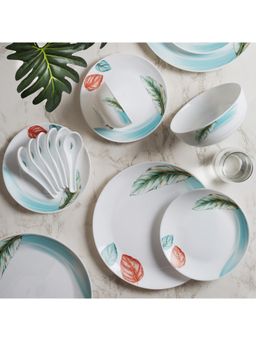 HomeTown - Moon Opal Ware Dinner Set Of 33 Pieces In Multi-Colour