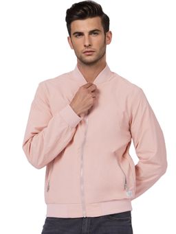 Jack & Jones - Pink Zip Up Bomber Jacket
