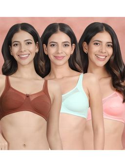 Shyaway - Susie By Shyaway Mesh Neckline Non Padded Everyday Bra (Pack of 3)