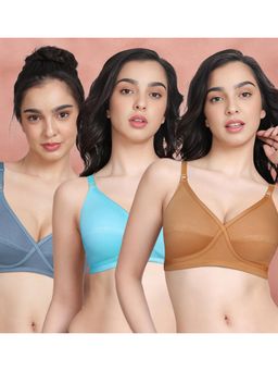 Shyaway - Susie By Shyaway X Frame Seamed Wirefree Everyday Bra (Pack of 3)