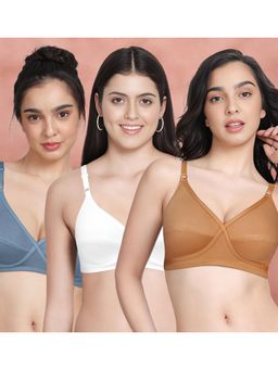 Shyaway - Susie By Shyaway X Frame Seamed Wirefree Everyday Bra (Pack of 3)