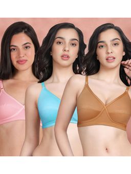 Shyaway - Susie By Shyaway X Frame Seamed Wirefree Everyday Bra (Pack of 3)