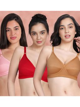 Shyaway - Susie By Shyaway X Frame Seamed Wirefree Everyday Bra (Pack of 3)