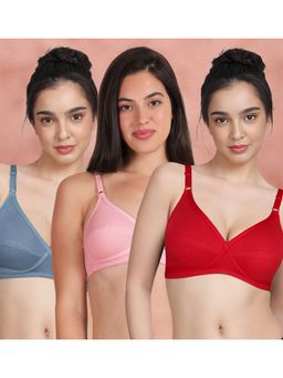 Shyaway - Susie By Shyaway X Frame Seamed Wirefree Everyday Bra (Pack of 3)