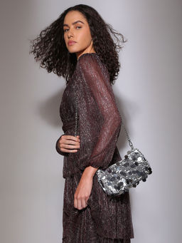 VERO MODA - Silver Sequin Crossbody Bag