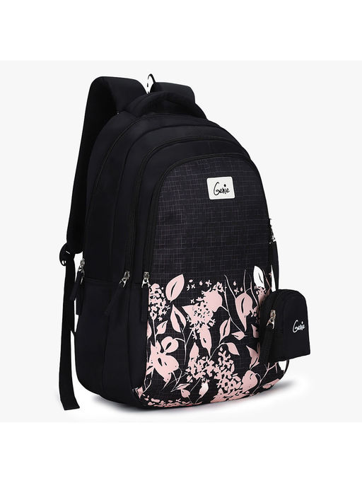 Buy Genie Elena 36 Litres Black Backpack with Pouch (Set of 2) (L