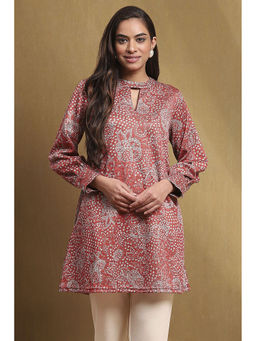 Biba - Women Red Knit Straight Kurti