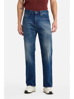 Snitch - Indigo Solid Plain Casual Cotton Jeans