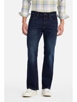 Snitch - Indigo Solid Plain Casual Cotton Blend Jeans