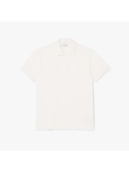 Lacoste - White Solid Plain Casual Cotton Polo T-Shirt