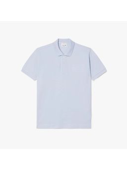 Lacoste - Blue Solid Plain Casual Cotton Polo T-Shirt