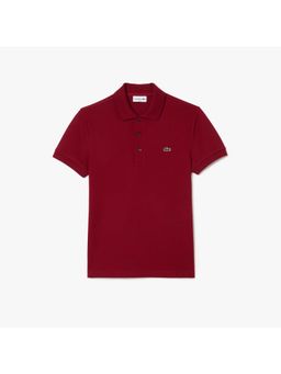 Lacoste - Maroon Solid Plain Casual Cotton Polo T-Shirt