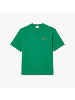 Lacoste - Green Solid Plain Casual Cotton T-Shirt