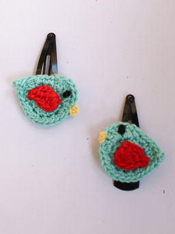 Woonie - Bird Design Handmade Hairclips (Pack of 2)