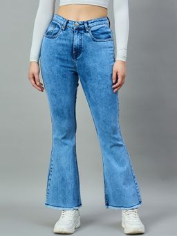 Style Quotient - Mid Blue Mom Fit High-Rise Stretchable Jeans