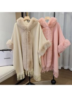 MISS MOSA BY AKANKSHA - Amelia Fleece Winter Capes with Fur Cap