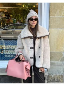 MISS MOSA BY AKANKSHA - Elodie Premium Fur Beige Coat