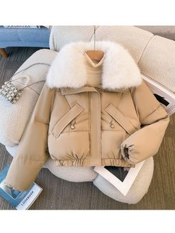 MISS MOSA BY AKANKSHA - Eloise Warm Fur Puffer Beige Jacket