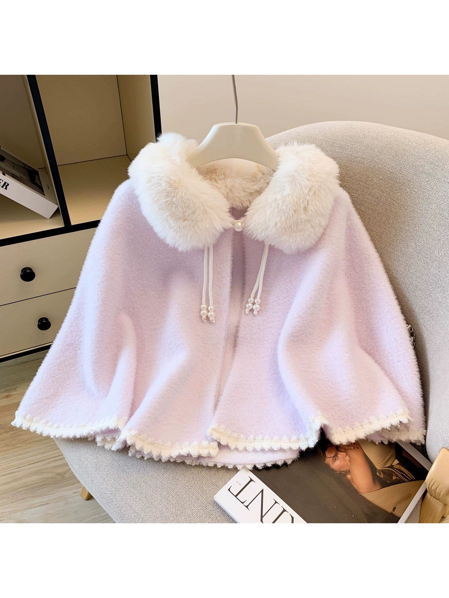 Noemi Luxe Fur Purple Cape-picture-37