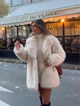 MISS MOSA BY AKANKSHA - Perrine Winter Fur Beige Jacket