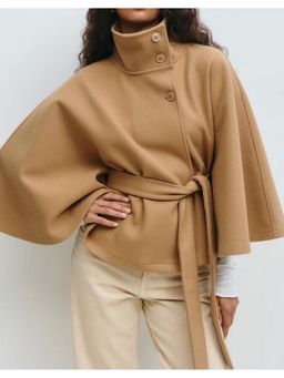 MISS MOSA BY AKANKSHA - Maddy Winter Brown Cape with Belt