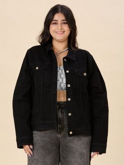 Turning Blue - Black Relaxed Fit Jacket