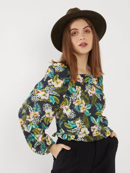 Zink London - Womens Multi-color Printed Top