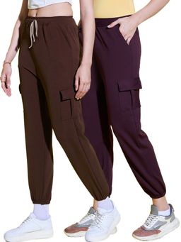 Buynewtrend - Lycra Blend Relaxed Fit Joggers Pant (Pack of 2)