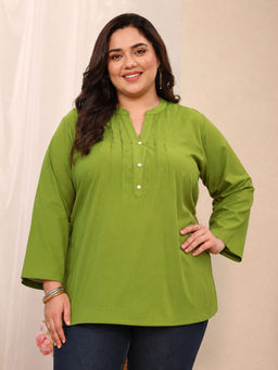 Extra love by Libas - Green Solid Plain Tunic