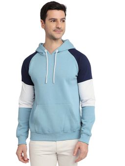 ColorPlus - Regular Fit Solid Medium Blue Sweatshirt