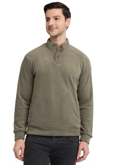 ColorPlus - Regular Fit Solid Dark Grey Sweatshirt