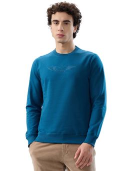 Park Avenue - Slim Fit Solid Dark Petrol Sweatshirt