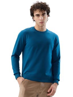 Park Avenue - Slim Fit Solid Dark Petrol Sweatshirt