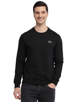 Park Avenue - Slim Fit Solid Black Sweatshirt