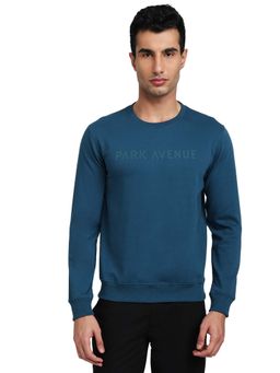 Park Avenue - Slim Fit Solid Dark Petrol Sweatshirt