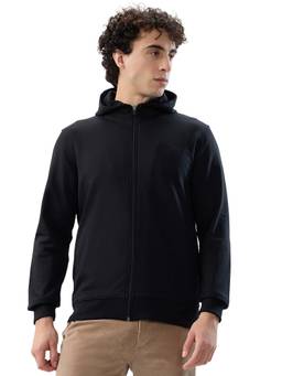 Park Avenue - Slim Fit Solid Black Sweatshirt