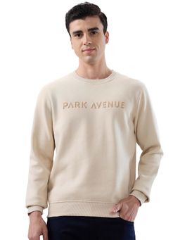 Park Avenue - Slim Fit Solid Medium Fawn Sweatshirt