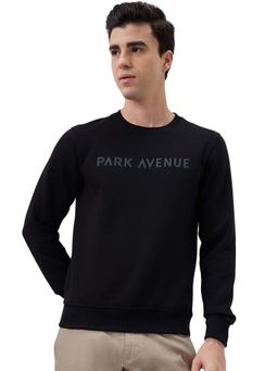 Park Avenue - Slim Fit Solid Black Sweatshirt