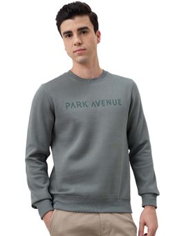 Park Avenue - Slim Fit Solid Grey Sweatshirt